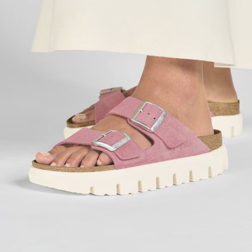 Papillio  Birkenstock Arizona Chunky Suede  Platform  Sandals Sz EU40/US9-9.5